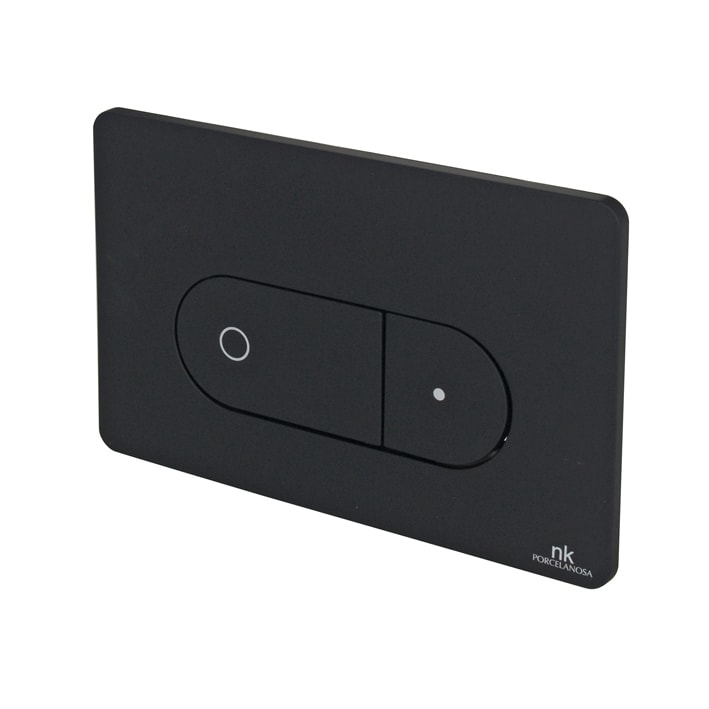 PULSADOR FRONTAL DOBLE SMART LINE OVAL NEGRO
