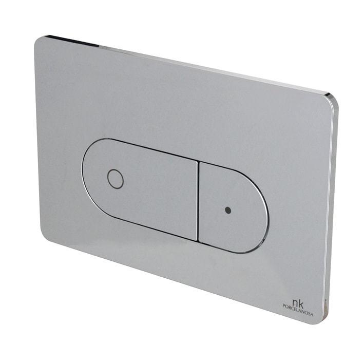 PULSADOR FRONTAL DOBLE SMART LINE OVAL CROMO