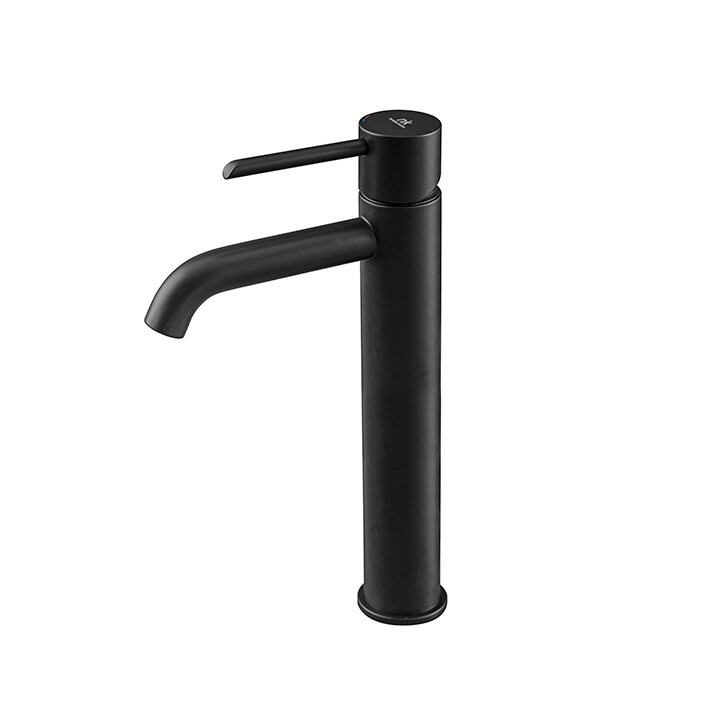 MONOMANDO ROUND LAVABO CAÑO ALTO NEGRO