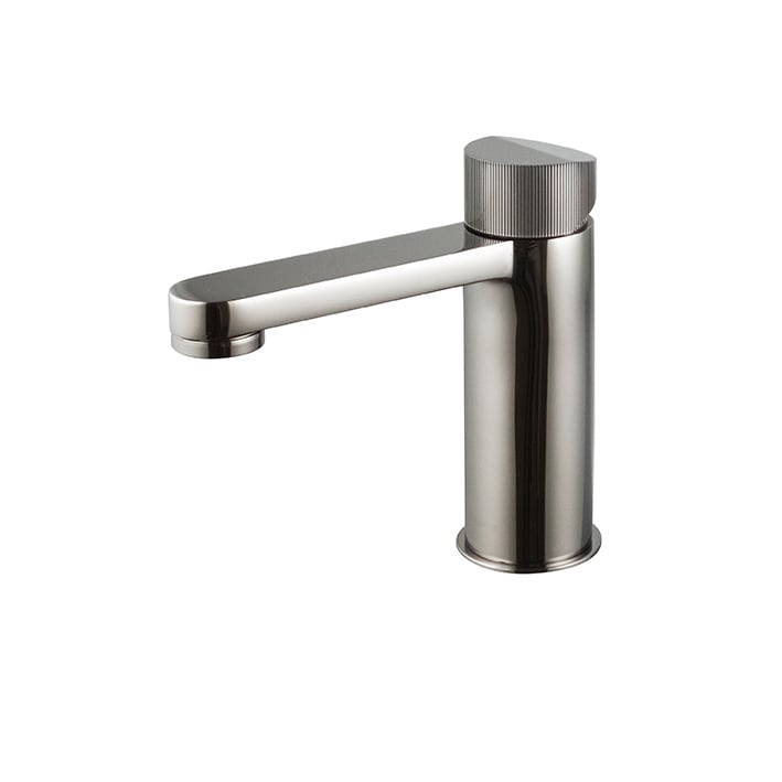 MONOMANDO TONO LAVABO MANETA ESTRIADA TITANIO