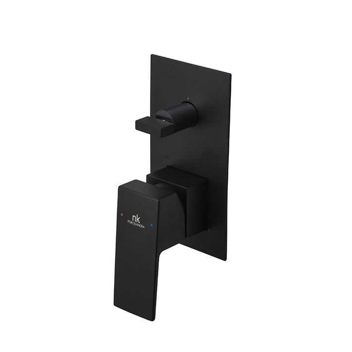 MONOMANDO SQUARE ENCASTRE BAÑO/DUCHA PARTE EXTERNA NEGRO
