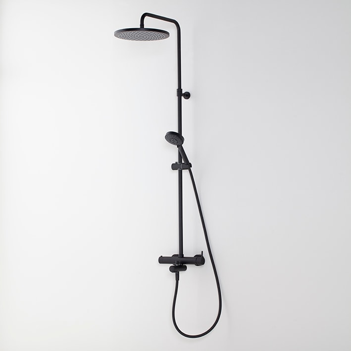 COLUMNA TEC ROUND MIX MONOMANDO NEGRO MATE