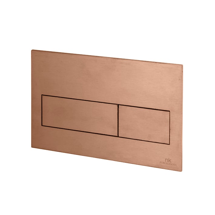 PULSADOR FRONTAL DOBLE TONO COBRE CEPILLADO