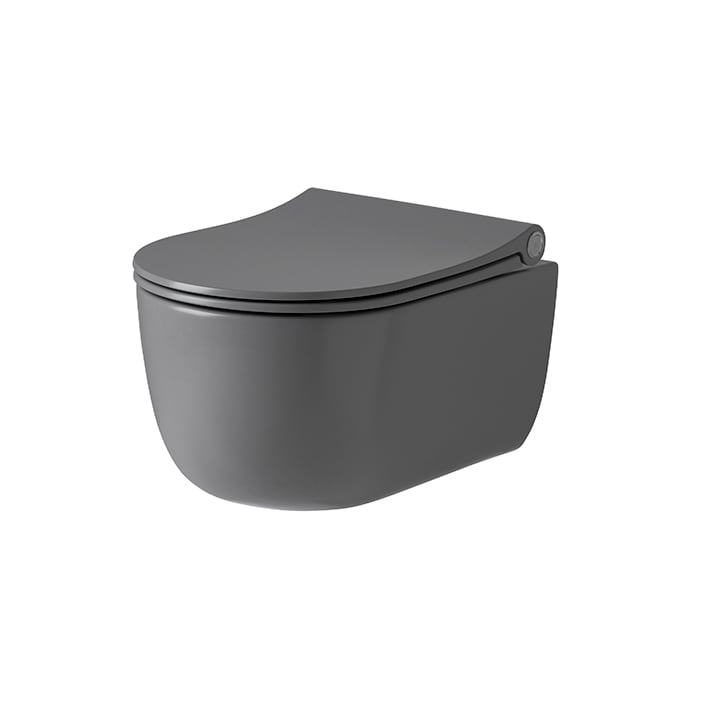 INODORO SUSPENDIDO ACRO COMPACT RIMLESS GRIS MATE