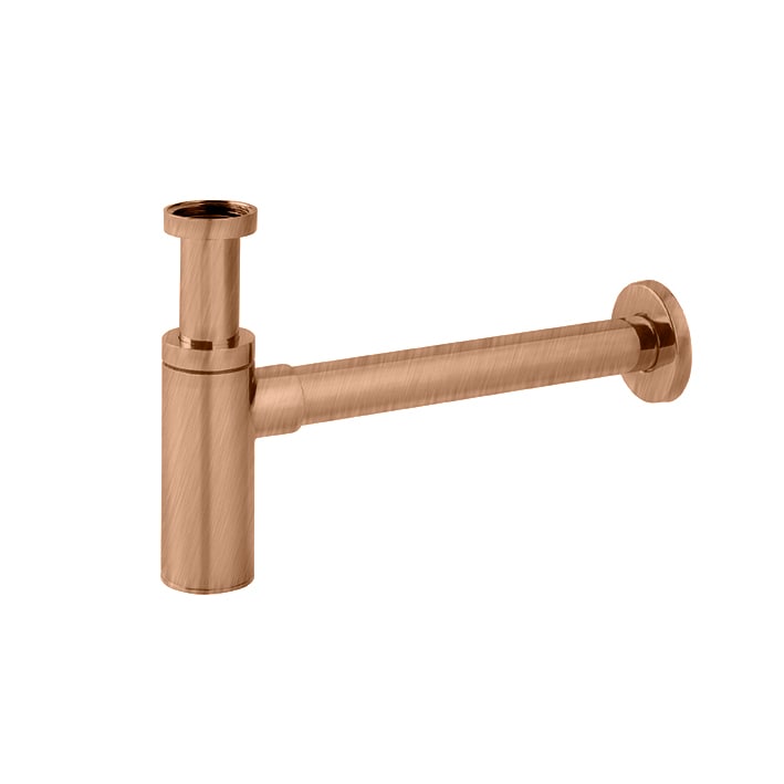 SIFON ROUND LAVABO COBRE CEPILLADO