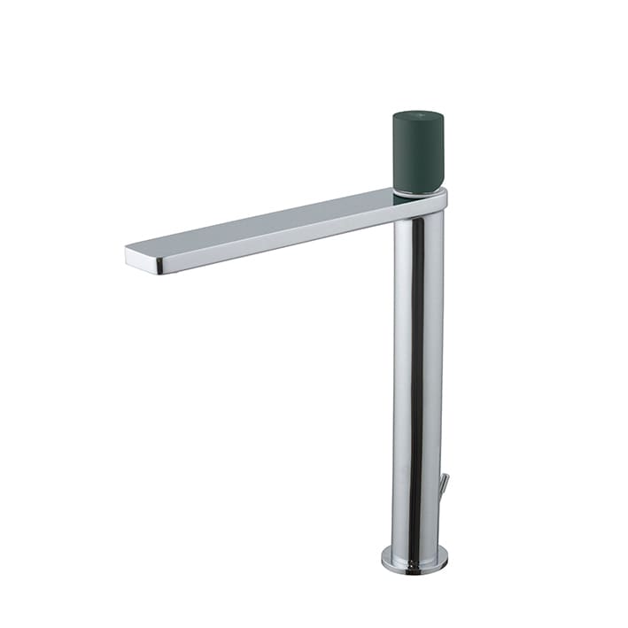MONOMANDO FORMA LAVABO CAÑO ALTO CROMO-VERDE