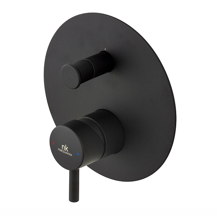 MONOMANDO RONDO N ENCASTRE BAÑO/DUCHA PARTE EXTERNA NEGRO