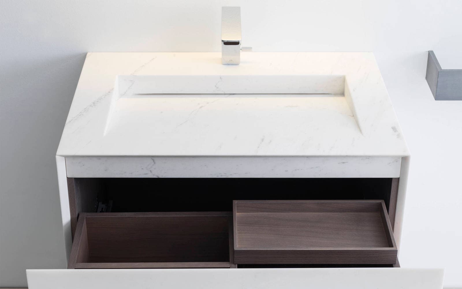 Mueble piedra natural Minim Persian White 80 cm x 40 cm x 50 cm - Porcelanosa