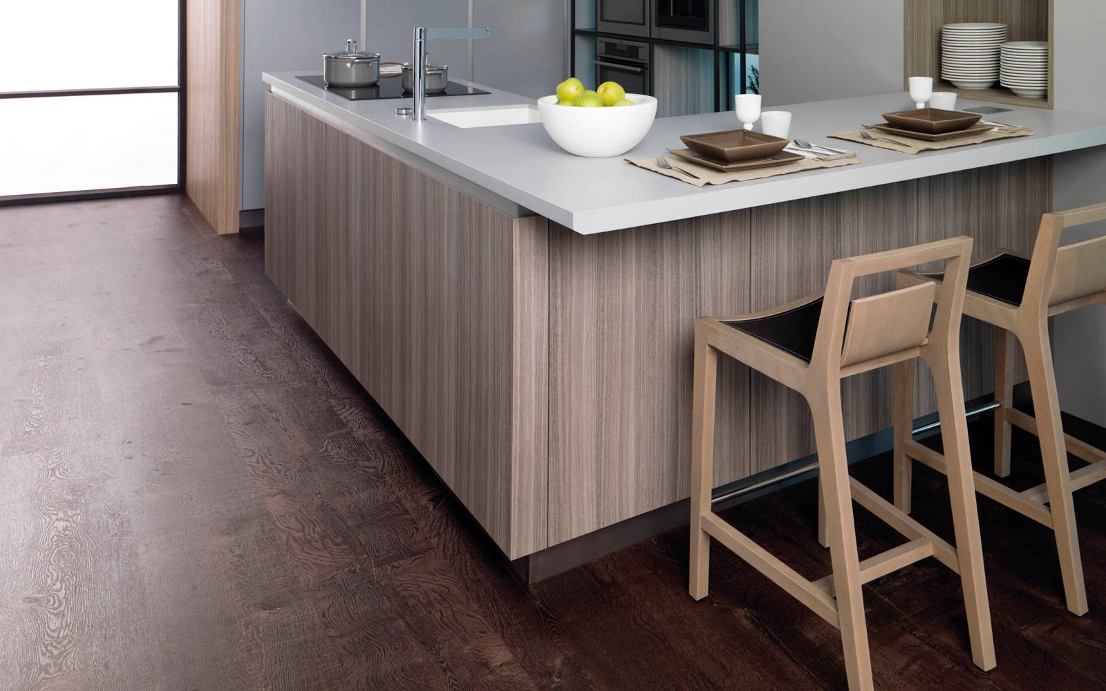 Виниловое напольное покрытие Linkfloor Oak Dark 123 cm x 30,5 cm x 0,55 cm - Porcelanosa