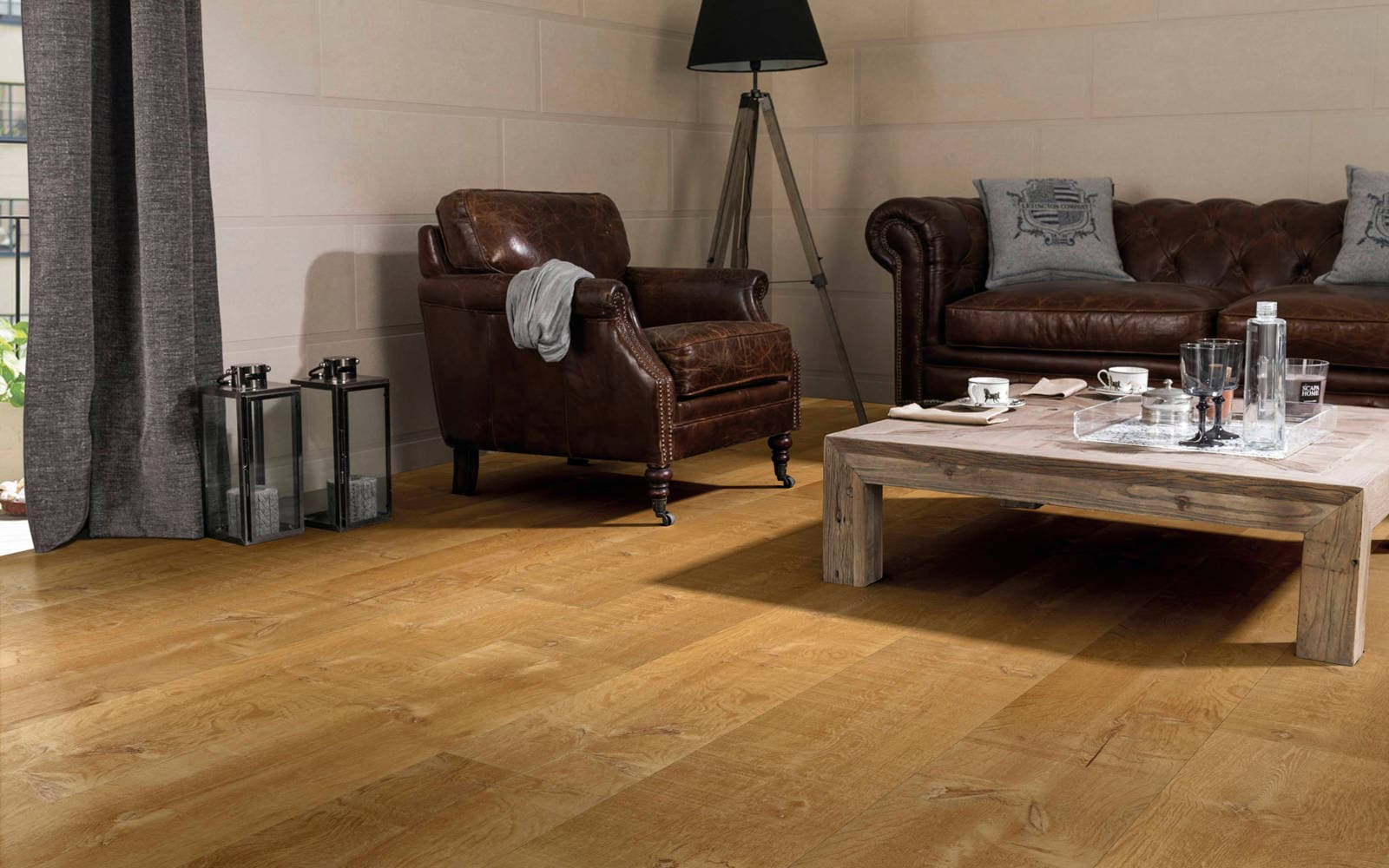 Виниловое напольное покрытие Linkfloor Oak Natural 123 cm x 30,5 cm x 0,55 cm - Porcelanosa