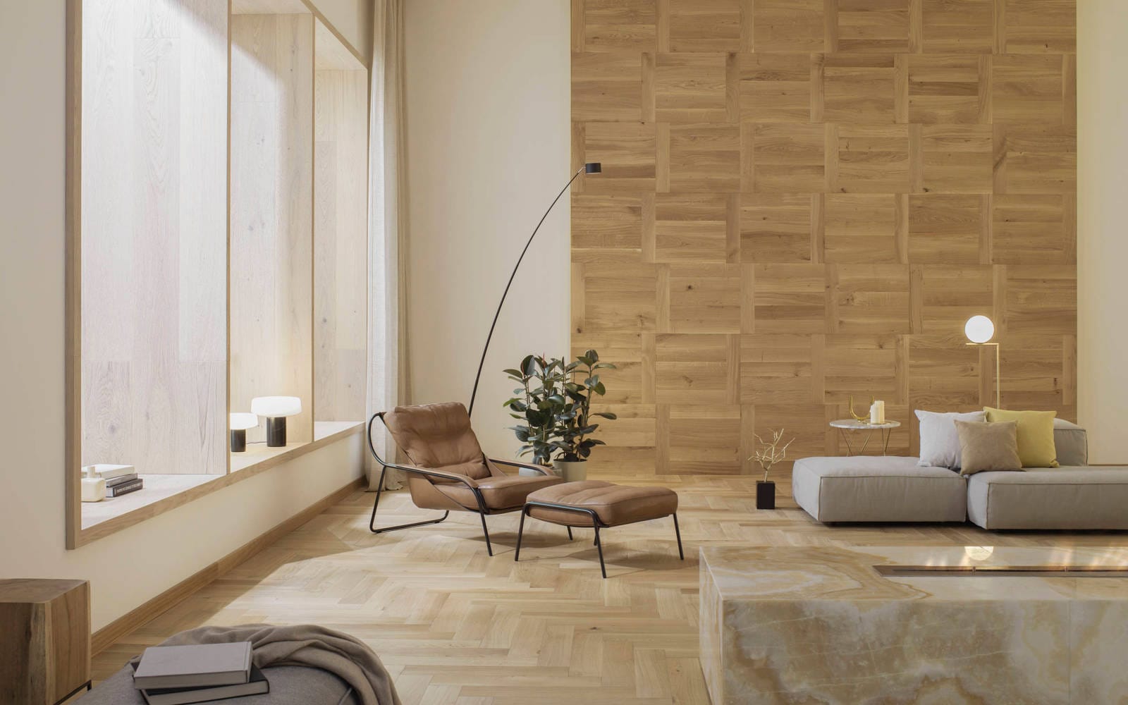 Mur : bois naturel Downtown Clear 12 cm x 60 cm x 1,2 cm - Porcelanosa