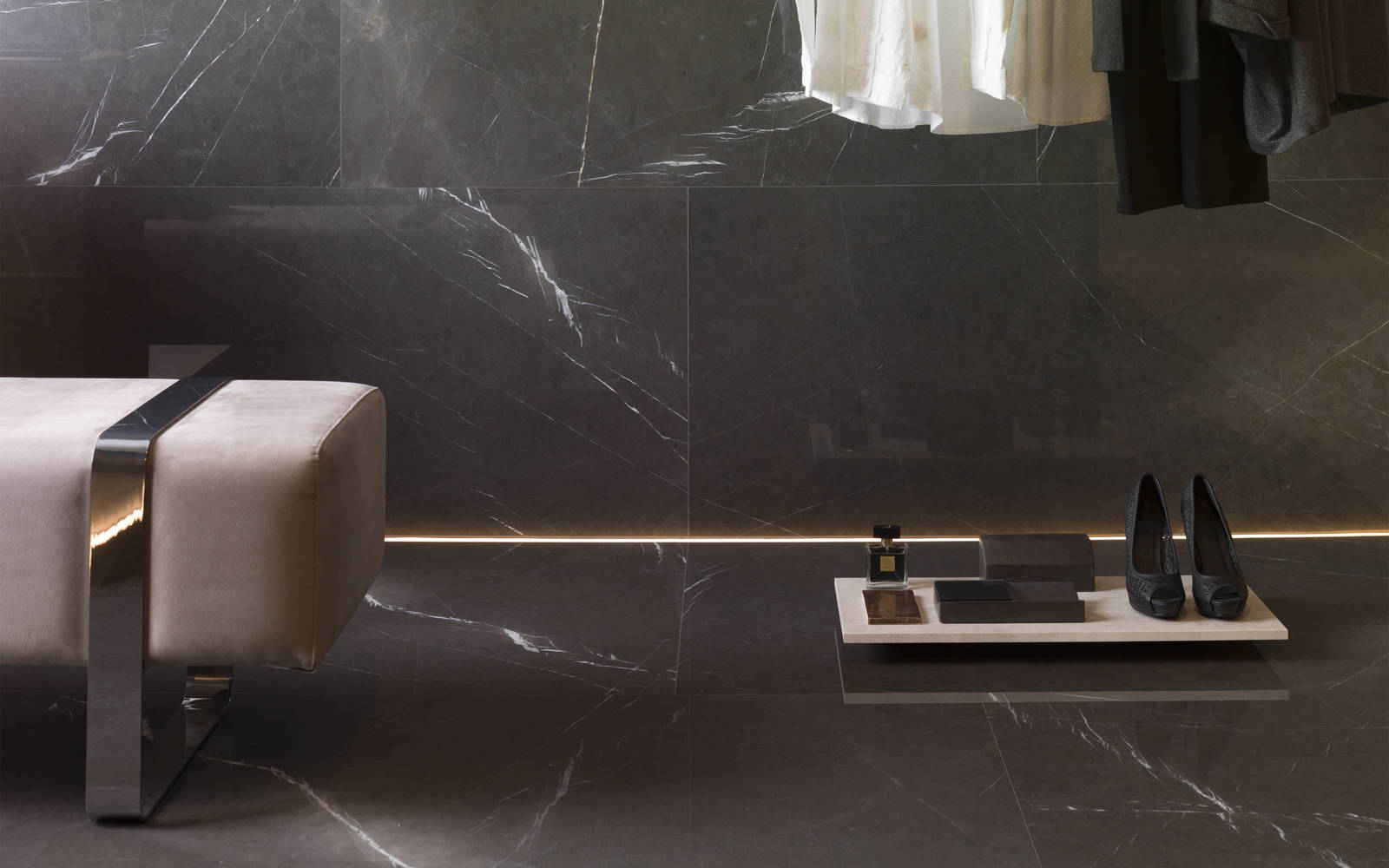 Piso piedra natural Caspian Grey Pulido 40 cm x 80 cm x 1,5 cm - Porcelanosa