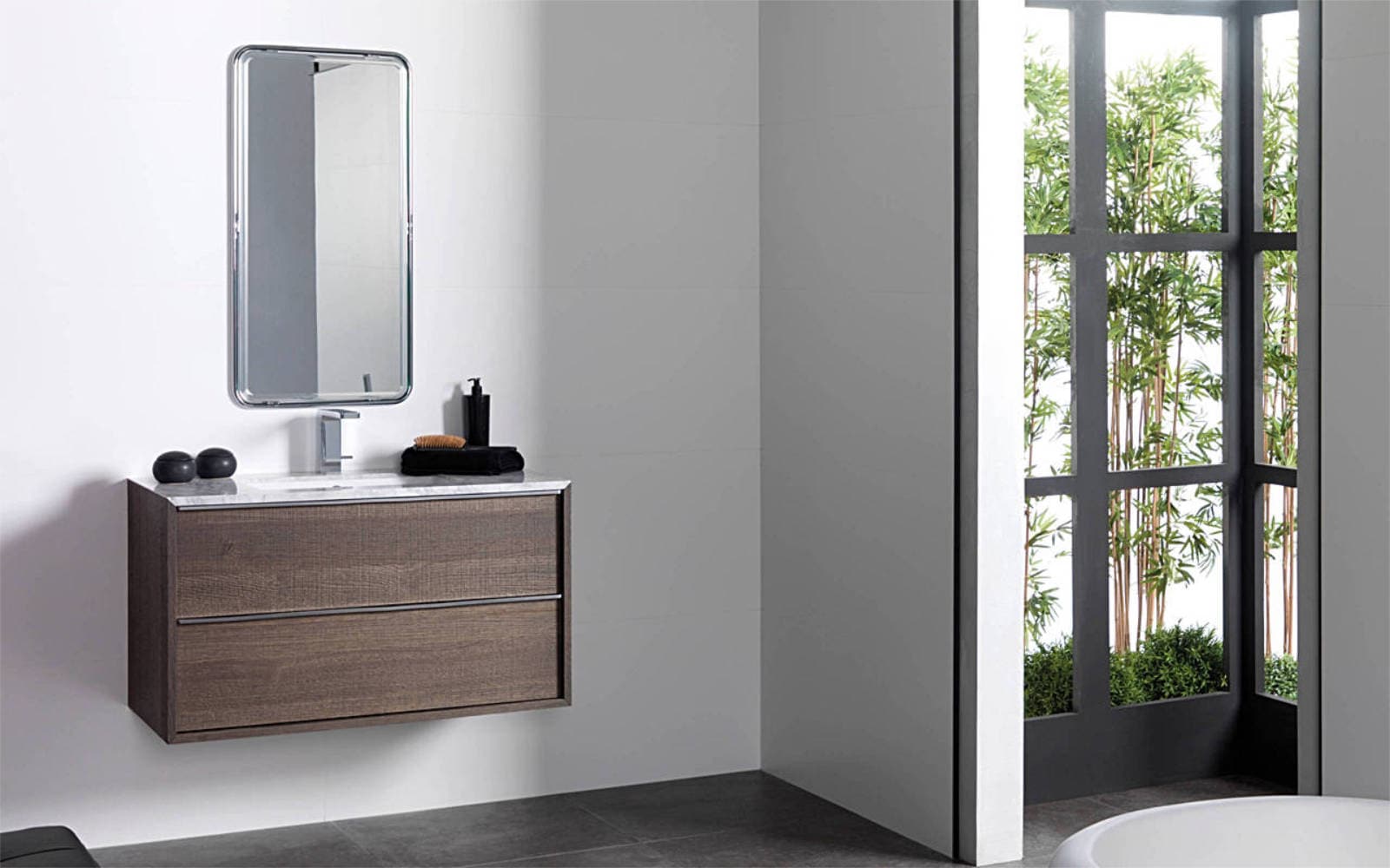 Mobilier salles de bains Century Roble Polvo - Porcelanosa