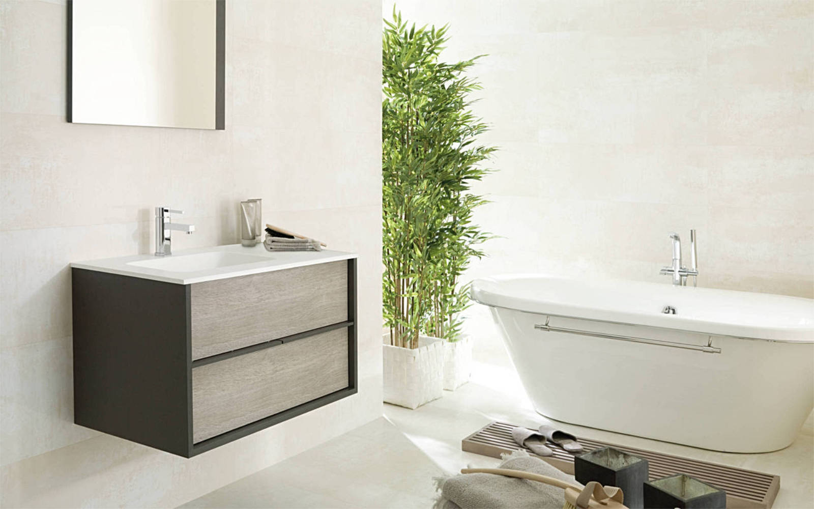 Mobilier salles de bains Folk Lino Ice - Porcelanosa