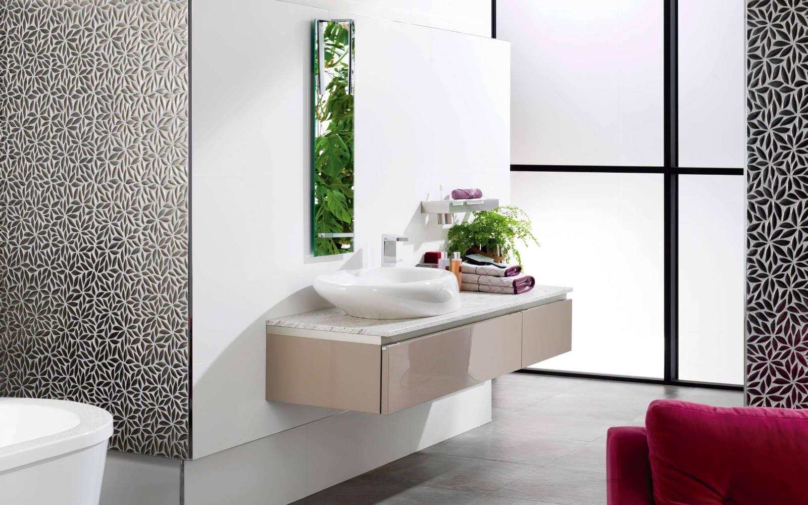 Mobilier salles de bains Tetris Yeso Brillo - Porcelanosa