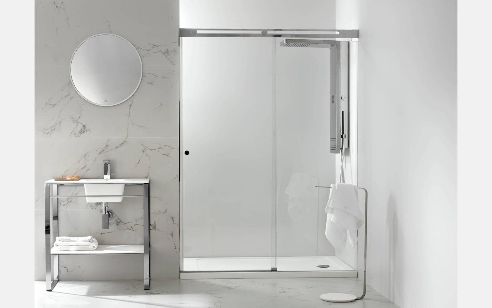 屏风 Silke 9 Cromo - Porcelanosa