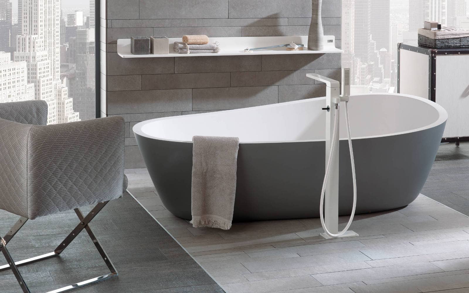 STON-KER® 도자기 그레이 포장도로 Aston Acero Multiformato - Porcelanosa
