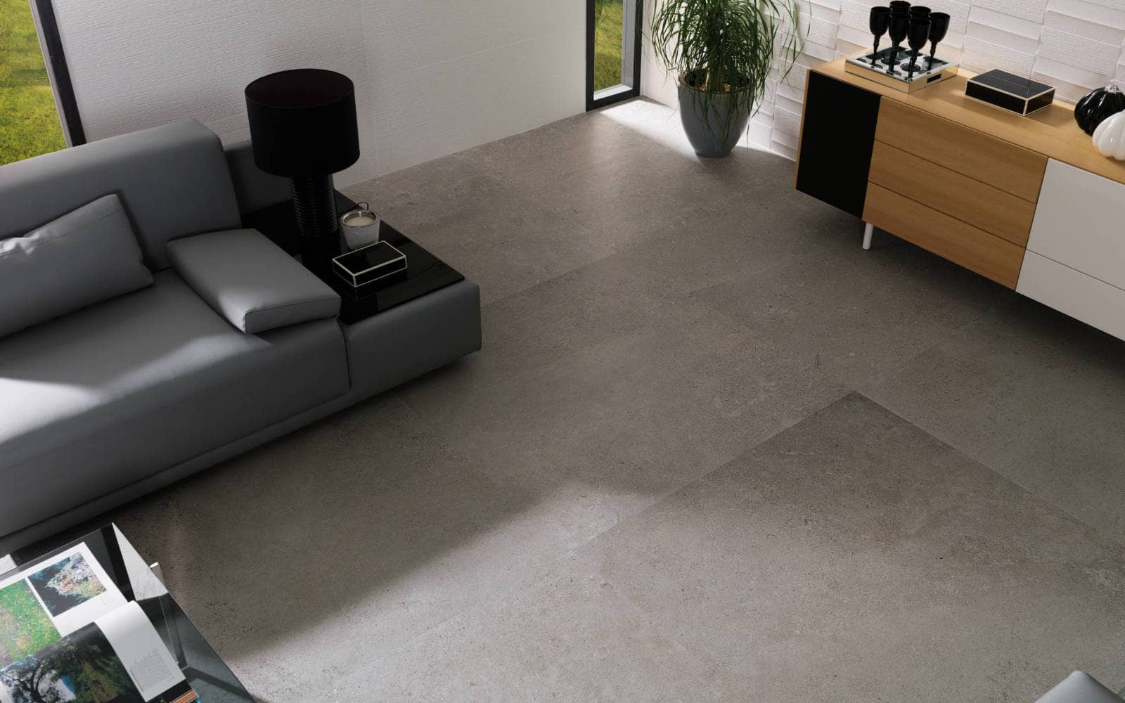 HIGHKER 그레이 포장도로 Berna Acero 120 cm x 120 cm - Porcelanosa