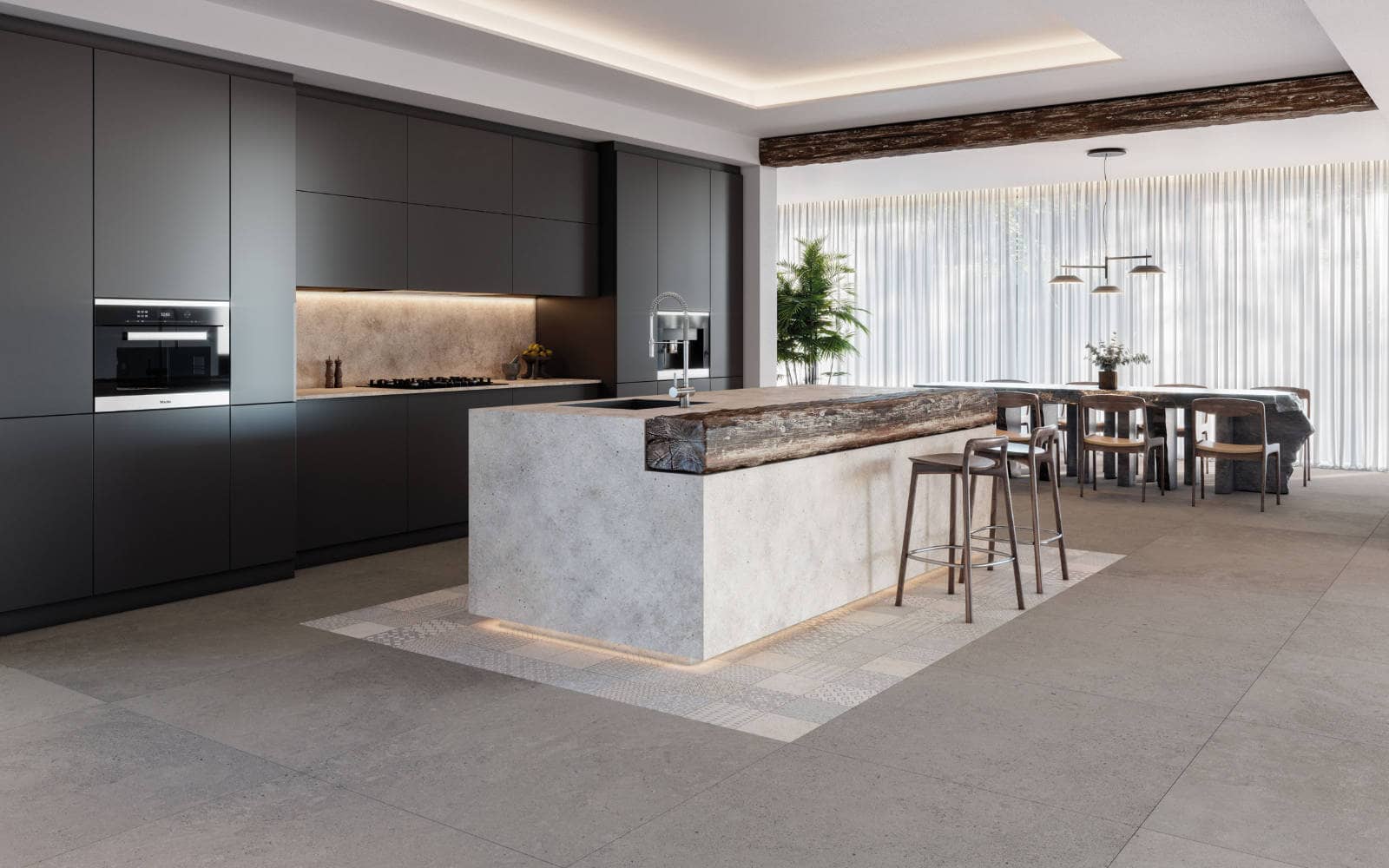 Pavimenti HIGHKER Berna Acero 120 cm x 120 cm - Porcelanosa