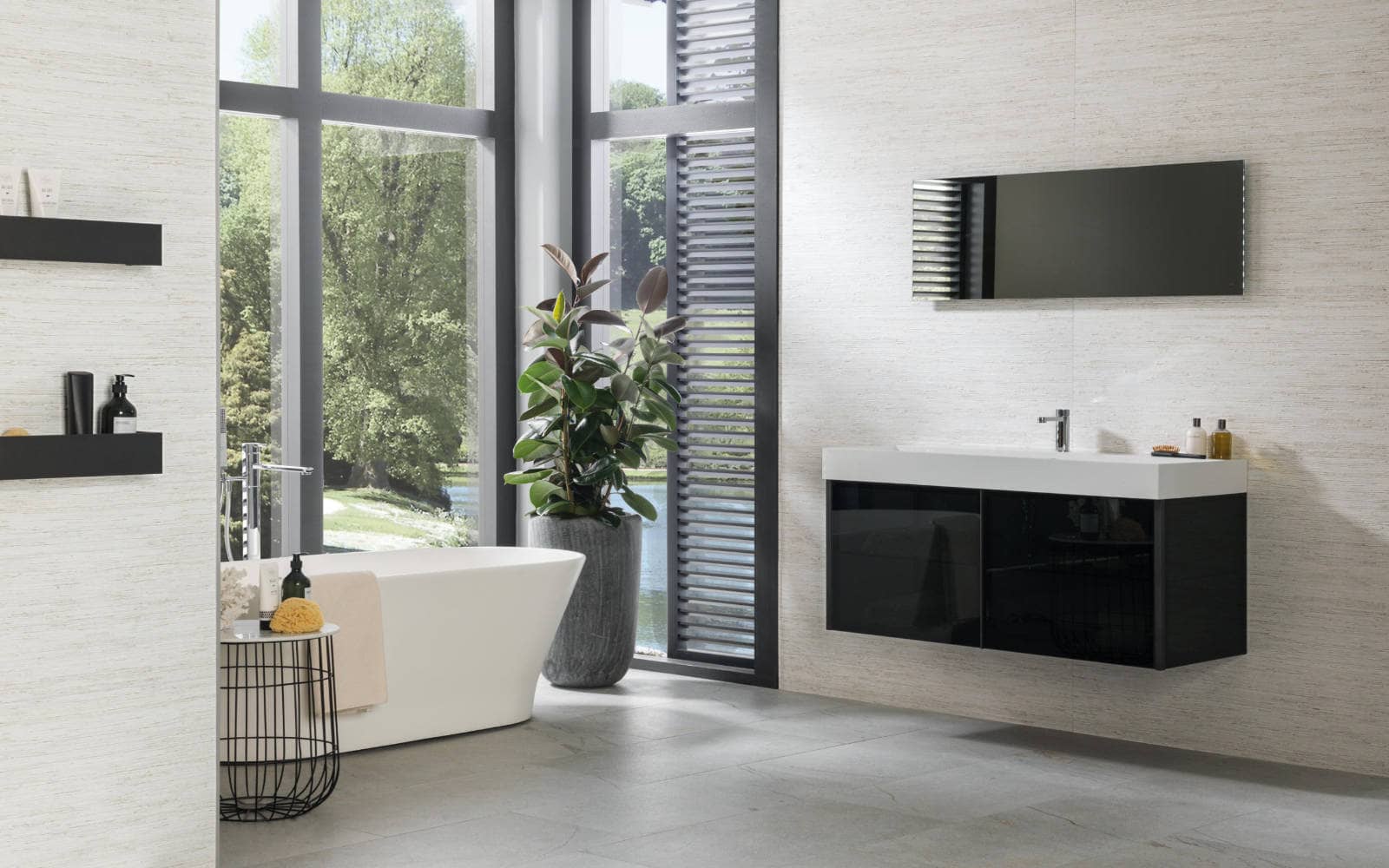 Keramische Wandfliesen Java White 45 cm x 120 cm - Porcelanosa