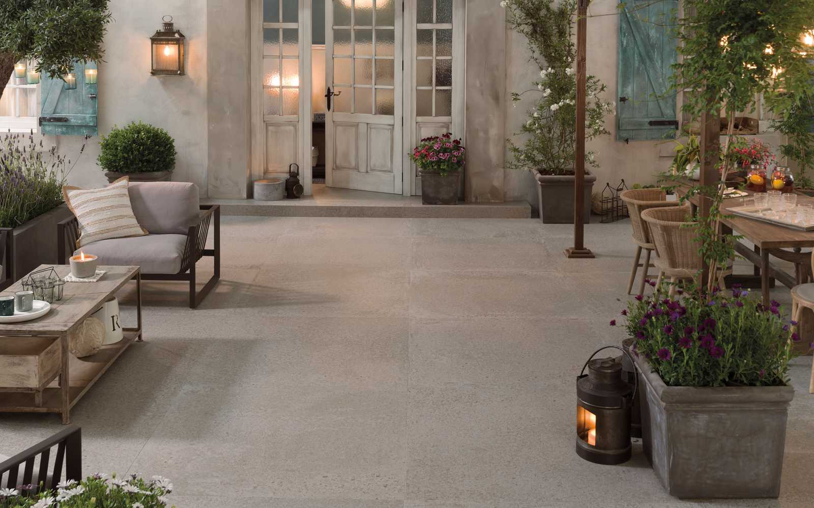 Piso porcelânico técnico Loft Grey 120 cm x 120 cm - Porcelanosa