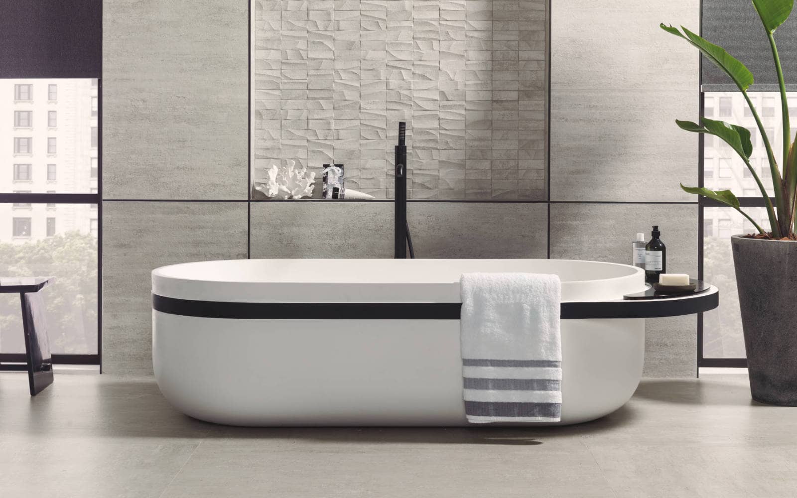 Piso porcelanato HIGHKER Nantes Acero 120 cm x 120 cm - Porcelanosa