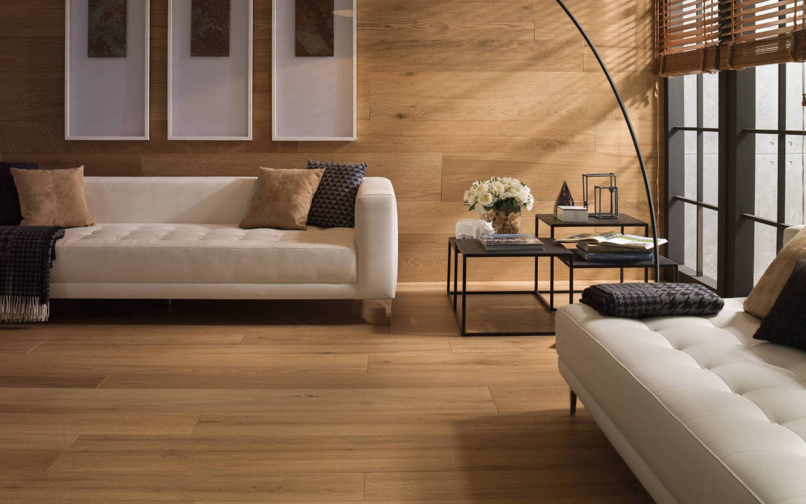 Sol : carrelage PAR-KER® Nobu Roble 29,4 cm x 180 cm - Porcelanosa