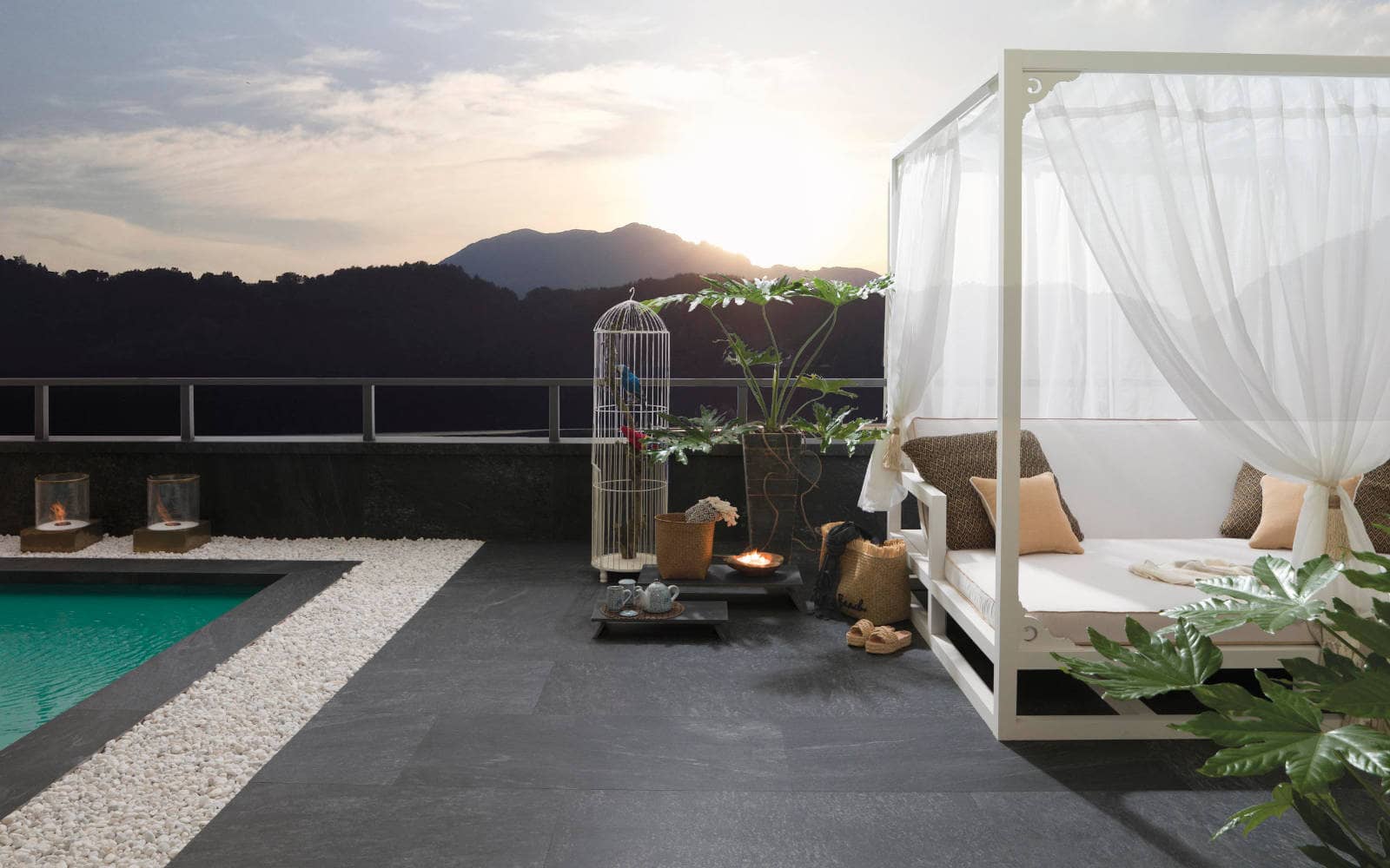 Sol : carrelage STON-KER® antidérapant River Antracita 59,6 cm x 120 cm - Porcelanosa