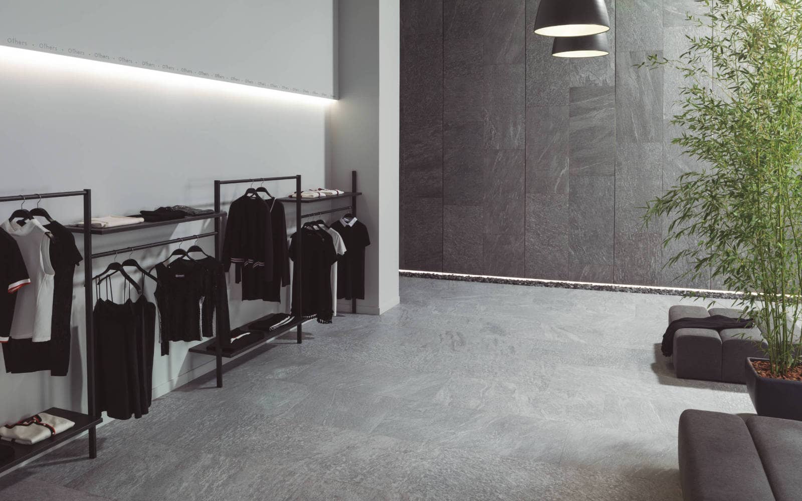 HIGHKER 그레이 포장도로 River Silver 45 cm x 120 cm - Porcelanosa