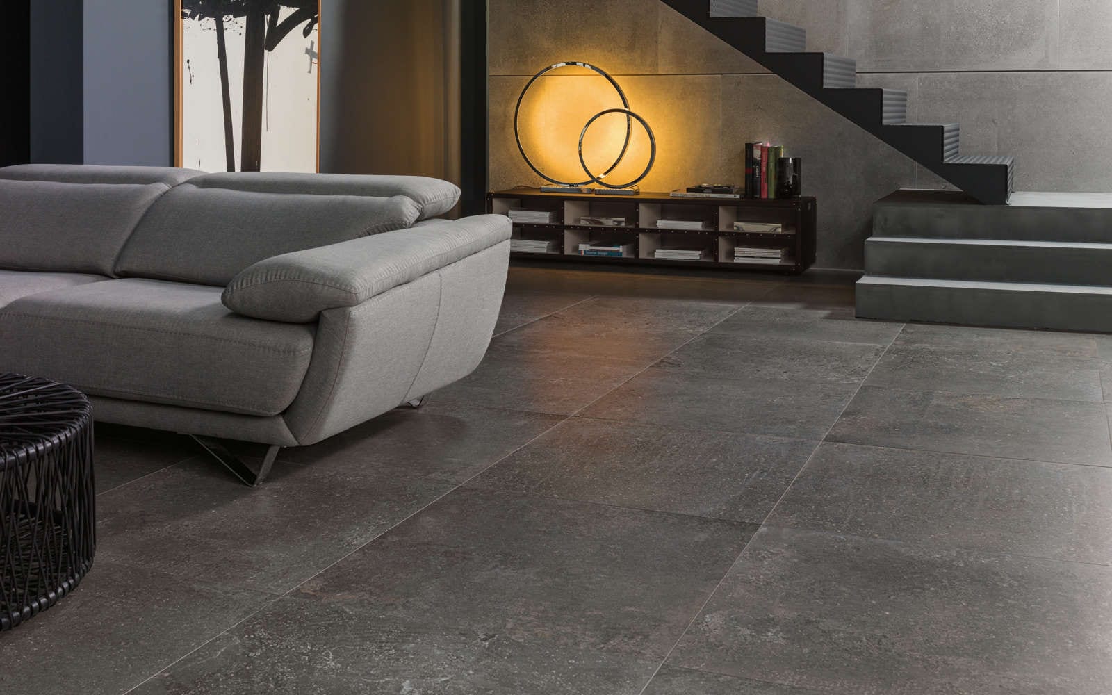 STON-KER® 도자기 그레이 포장도로 Rock Grafito 80 cm x 80 cm - Porcelanosa