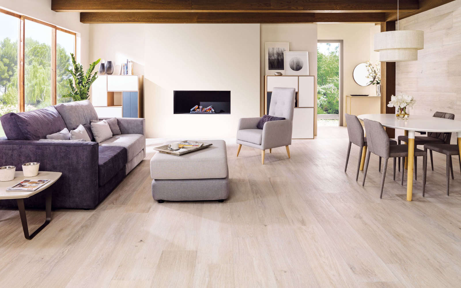 PAR-KER® напольное покрытие Tanzania White 25 cm x 150 cm - Porcelanosa