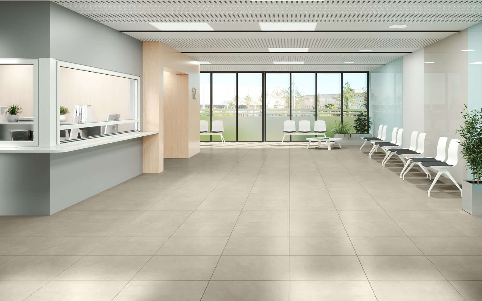 Piso porcelanato técnico Morse Grey 59,6 cm x 59,6 cm - Porcelanosa