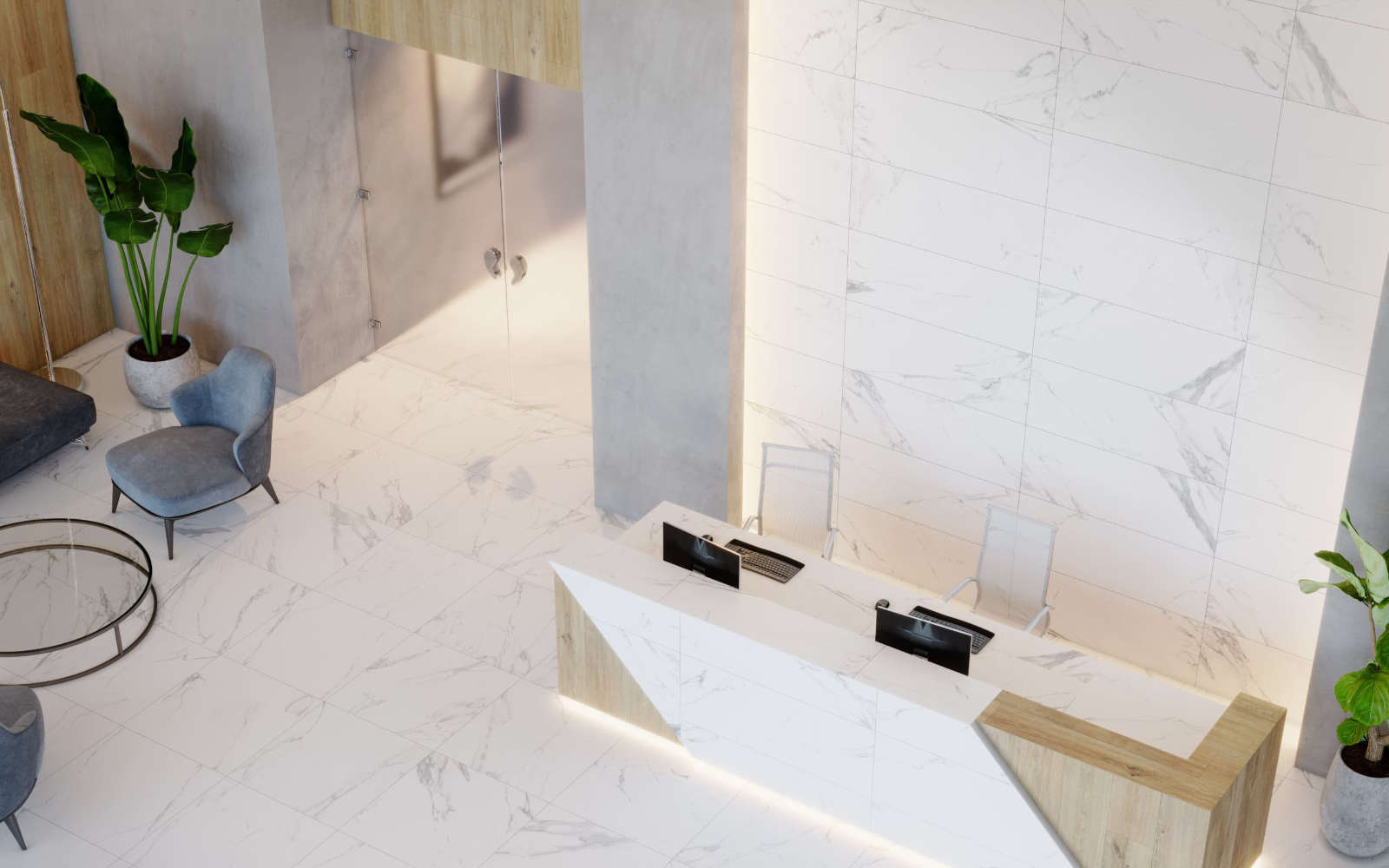 도자기 포장 Artic 80 cm x 80 cm - Porcelanosa