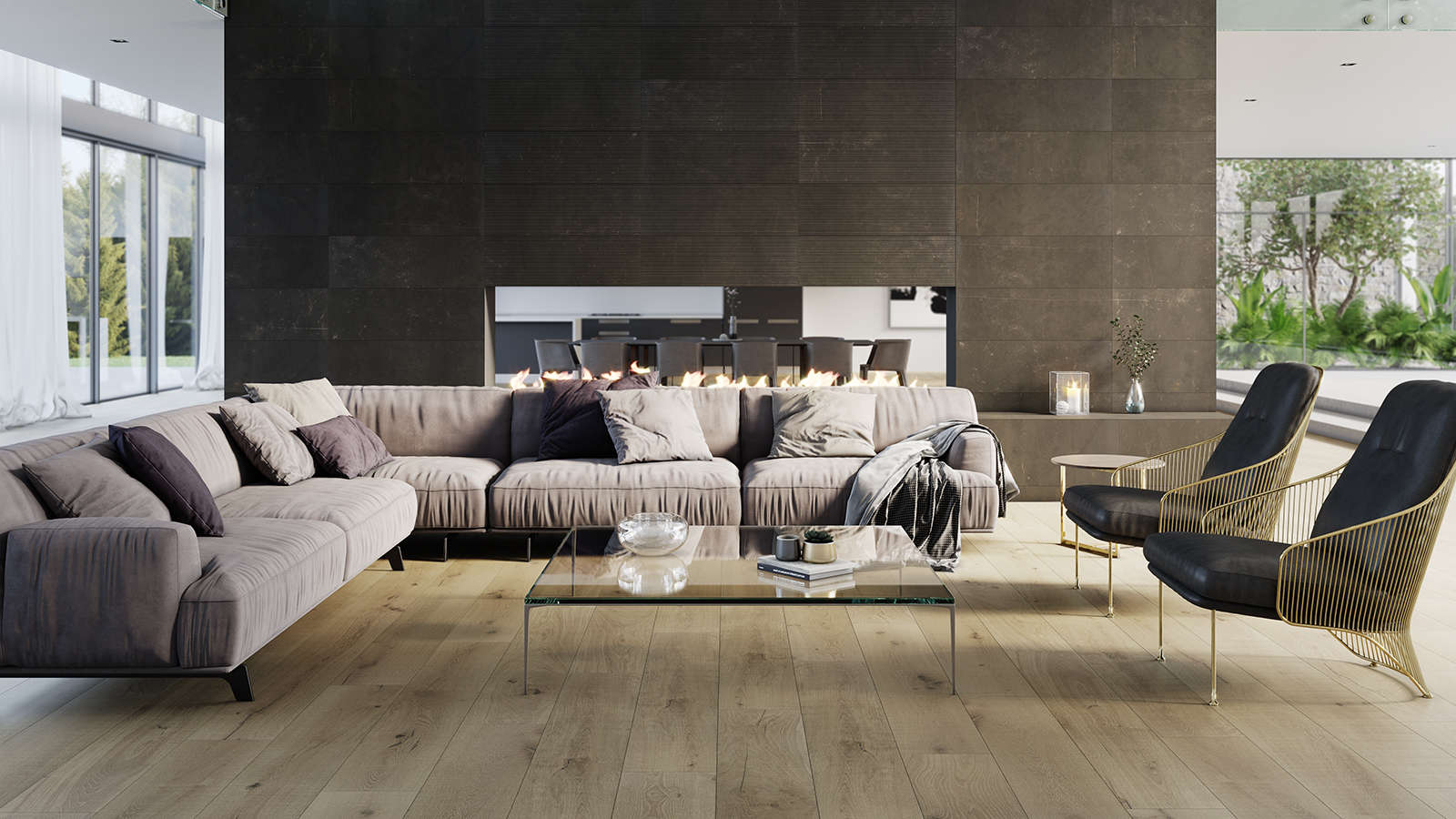PAR-KER® напольное покрытие Vancouver Moka 25 cm x 150 cm - Porcelanosa