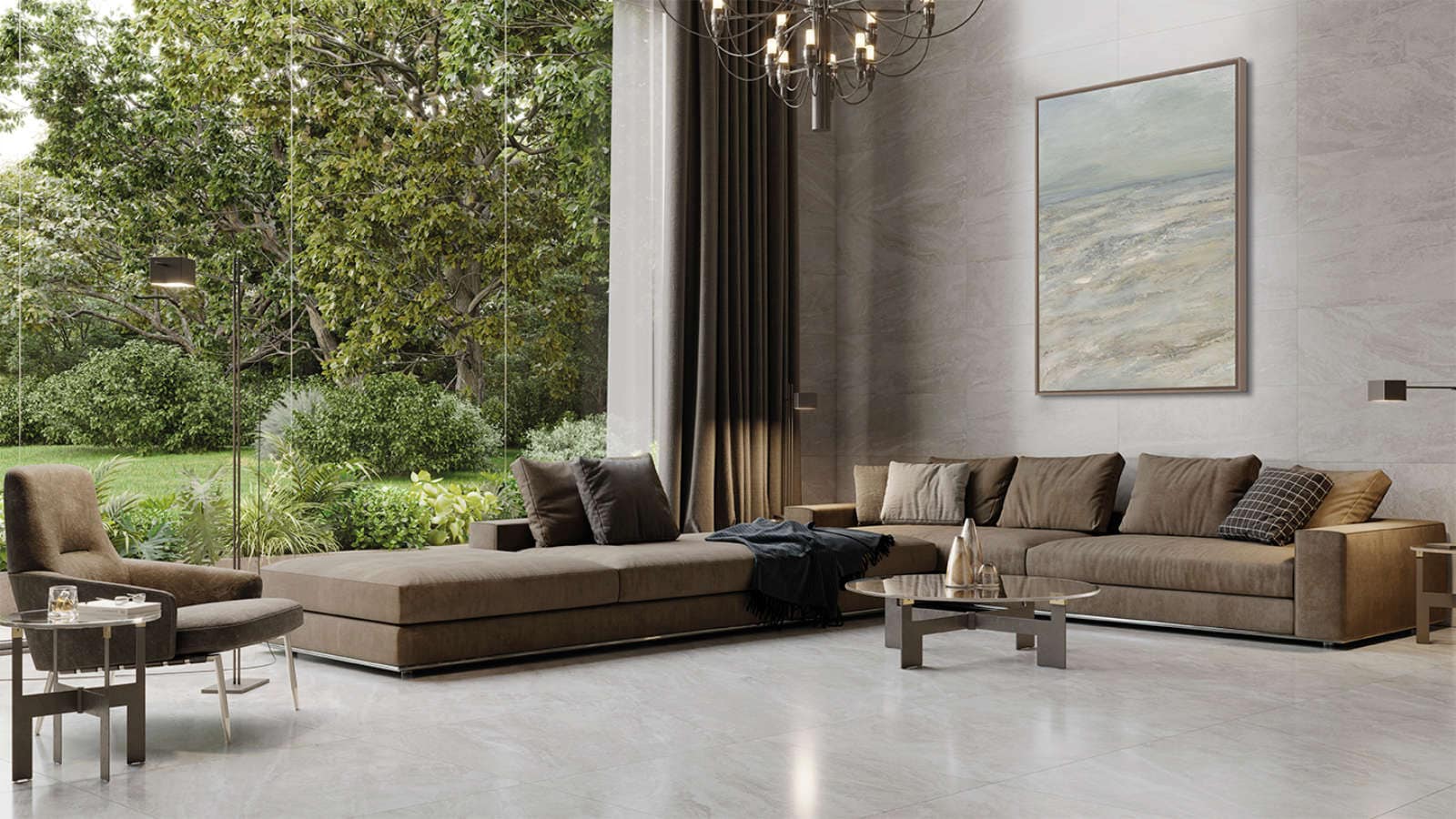 Pavimento STON-KER® Indic Gris 59,6 cm x 59,6 cm - Porcelanosa