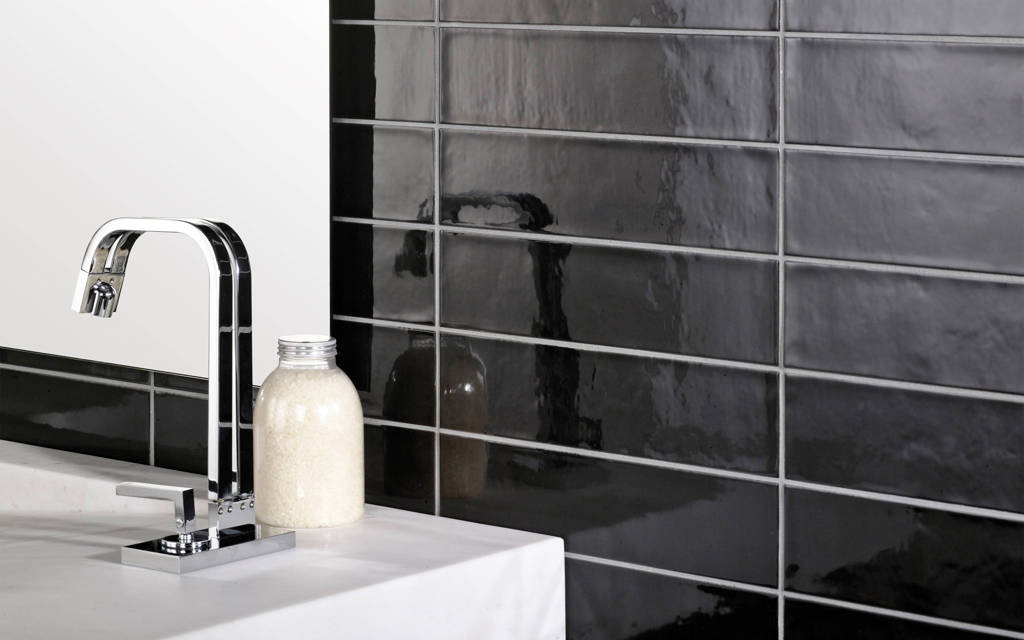 Mur : carrelage en céramique Ibiza Concrete Gloss 10 cm x 40 cm - Porcelanosa