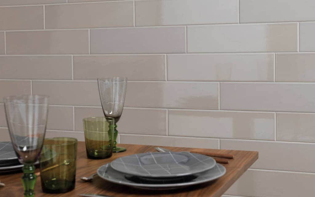 Mur : carrelage en céramique Ibiza Concrete Gloss 10 cm x 40 cm - Porcelanosa