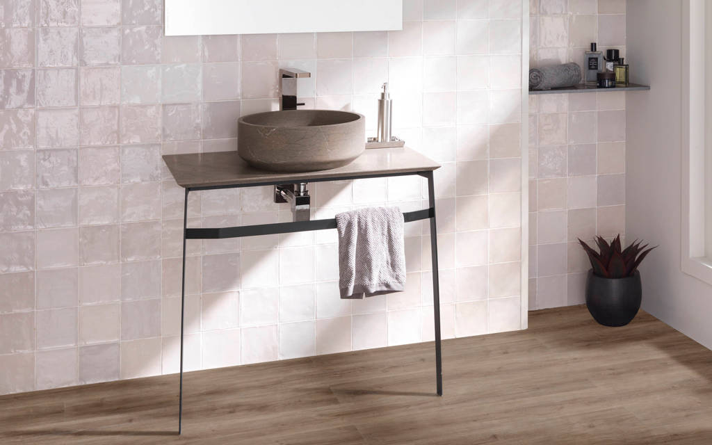 Meuble en bois naturel Minim Wood Beige Crema Italia 80 cm x 50 cm x 40 cm - Porcelanosa