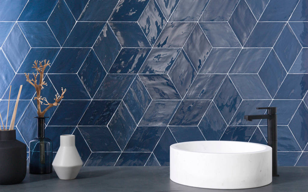 Mur : carrelage en céramique Ibiza Concrete Gloss 10 cm x 40 cm - Porcelanosa