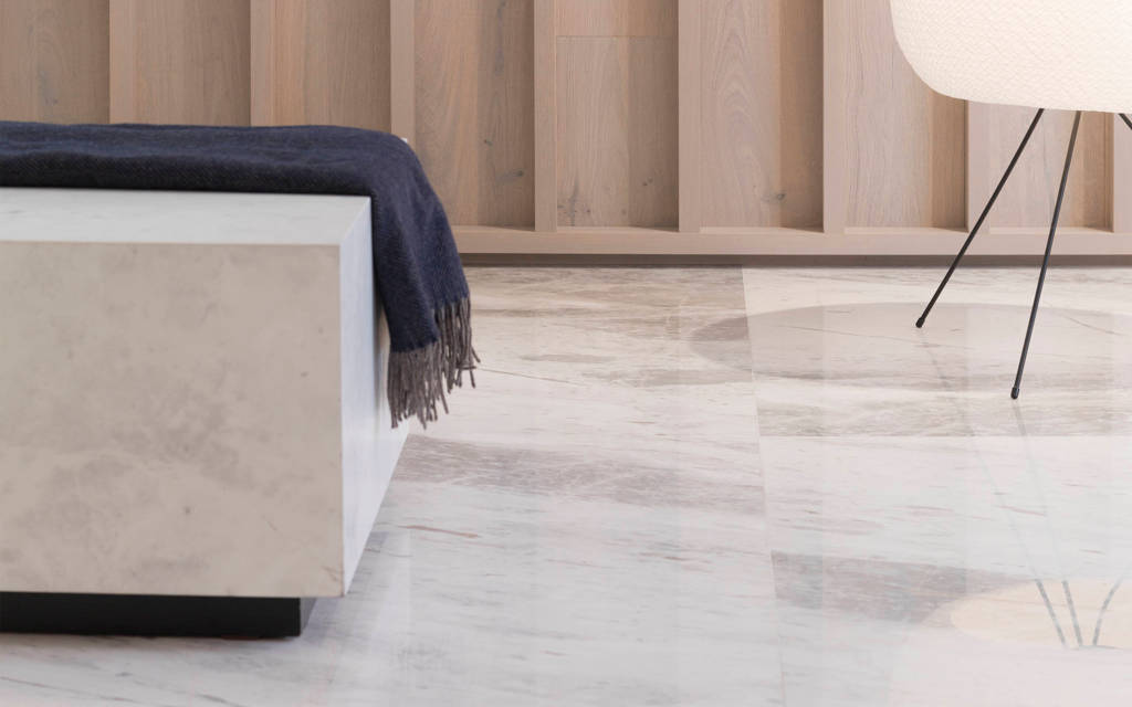 Piso piedra natural Persian White Pulido 40 cm x 80 cm x 2 cm - Porcelanosa