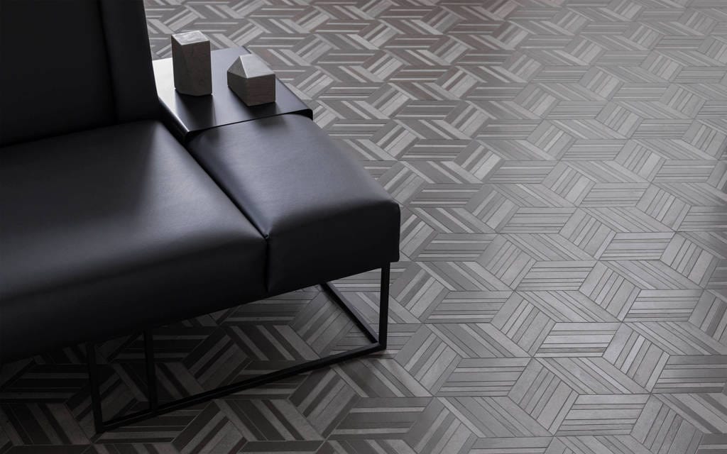 Sol : Mosaïque Air Hexagon Black 27,2 cm x 30,4 cm x 0,6 cm - Porcelanosa