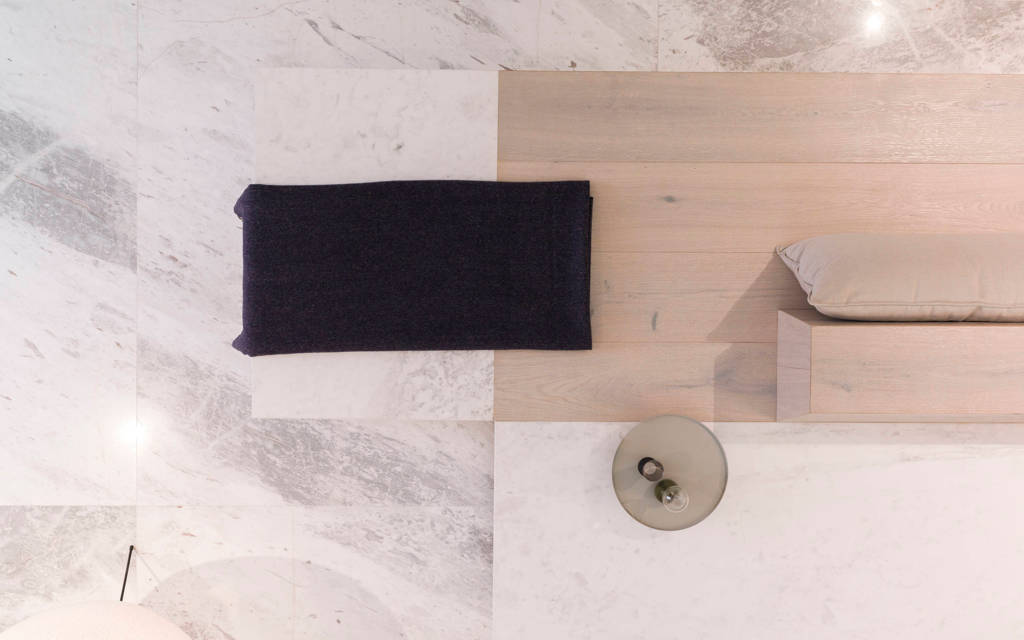 Piso piedra natural Persian White Pulido 40 cm x 80 cm x 2 cm - Porcelanosa