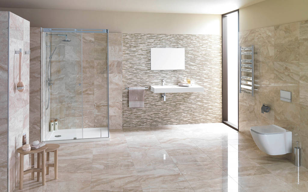 Piso piedra natural Persian White Pulido 40 cm x 80 cm x 2 cm - Porcelanosa