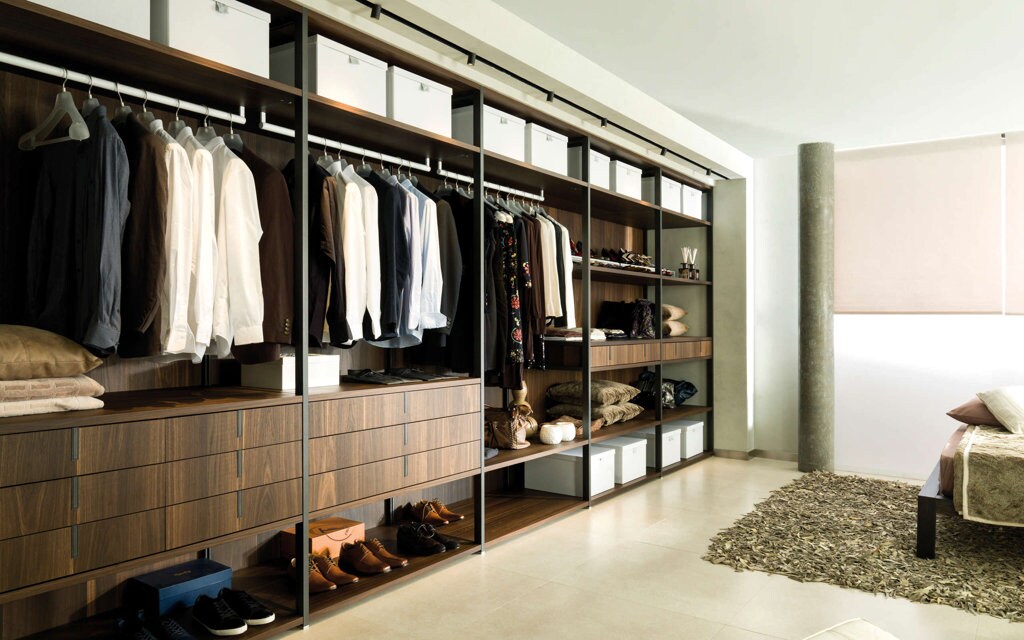 Closet emotions E6 Roble Torrefacto · Cristal Bronce · Negro Sable - Porcelanosa