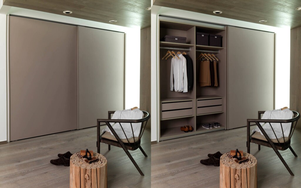Closet emotions E6 Roble Torrefacto · Cristal Bronce · Negro Sable - Porcelanosa