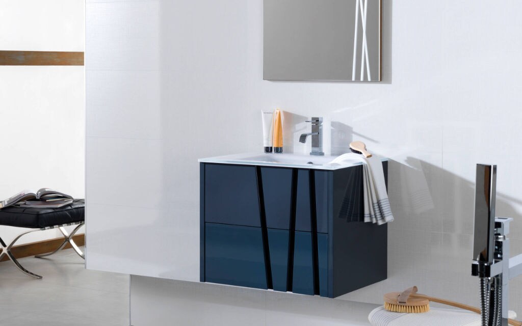 Meuble en bois naturel Minim Wood Beige Crema Italia 80 cm x 50 cm x 40 cm - Porcelanosa
