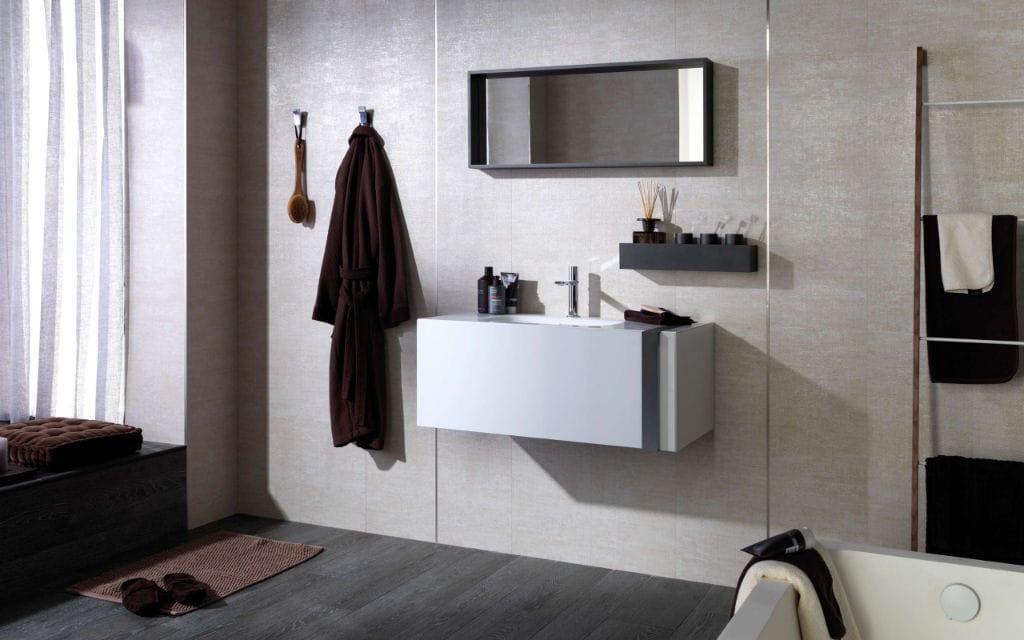 Meuble en bois naturel Minim Wood Beige Crema Italia 80 cm x 50 cm x 40 cm - Porcelanosa