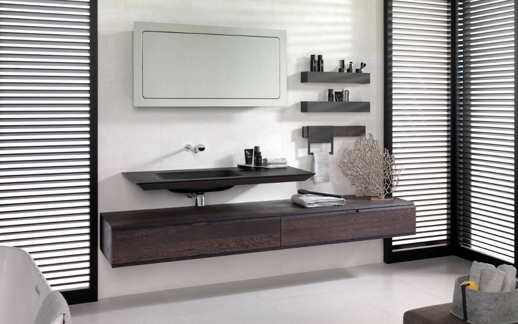 Meuble en bois naturel Minim Wood Beige Crema Italia 80 cm x 50 cm x 40 cm - Porcelanosa