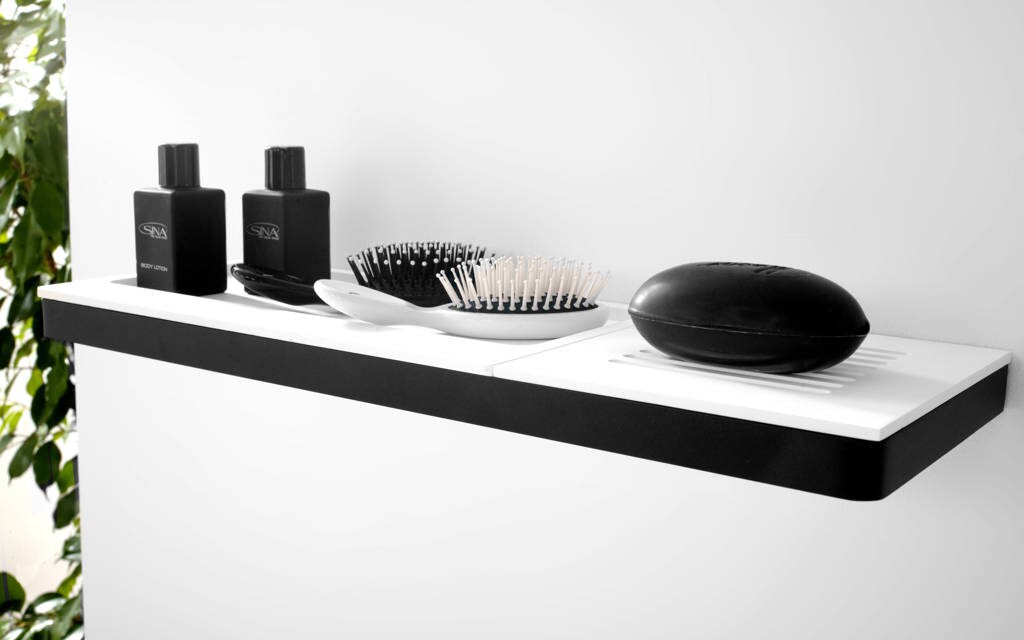 Bathroom accessories Balda Bandeja L Habana Dark 21,5 cm x 37 cm x 1,4 cm - Porcelanosa