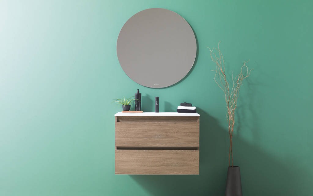 Meuble en bois naturel Minim Wood Beige Crema Italia 80 cm x 50 cm x 40 cm - Porcelanosa